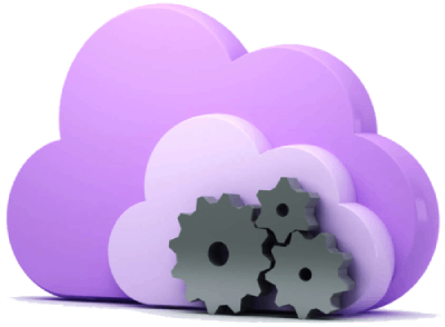 Graphic of Cloud with Gears