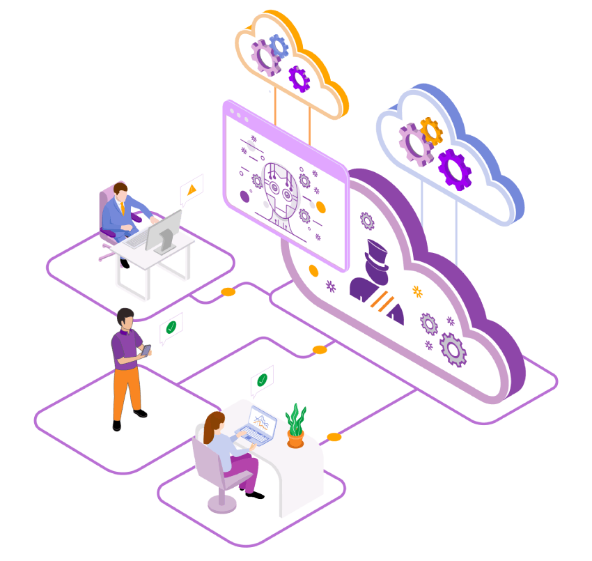 Multiple Users From Different Kinds of Devices Checking In On CloudMayor