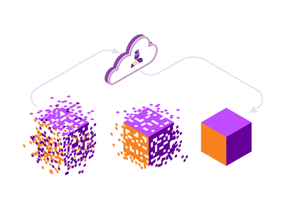 Cube Materializing With a Cloud Connected To It