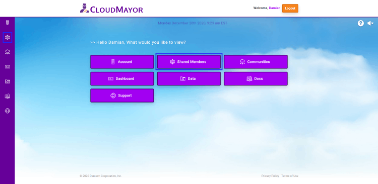 CloudMayor Main Menu Screenshot
