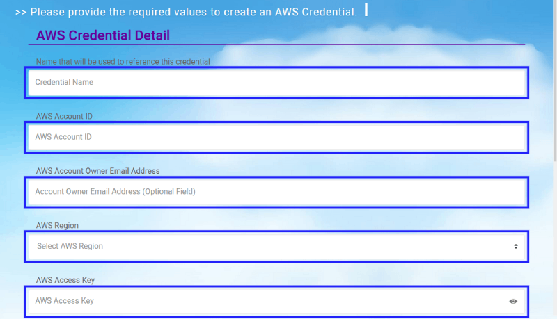 CloudMayor Credential Detail Screenshot