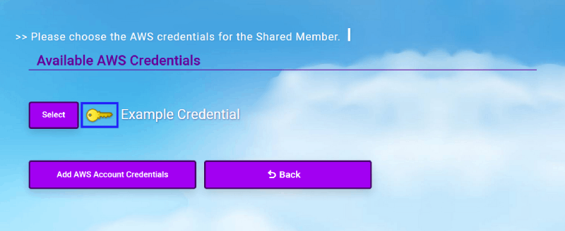 CloudMayor Credential View Screenshot