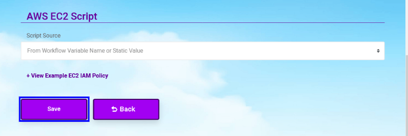 CloudMayor Save Button