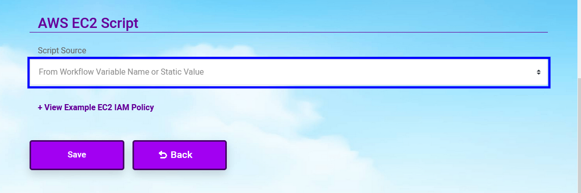 CloudMayor EC2 Form