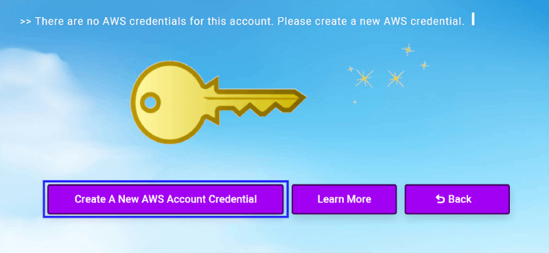 CloudMayor No Credentials Screenshot
