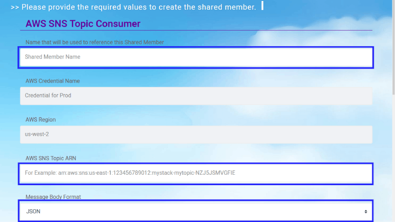 CloudMayor SNS Consumer Form
