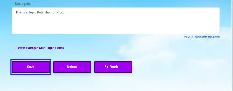CloudMayor Save Button